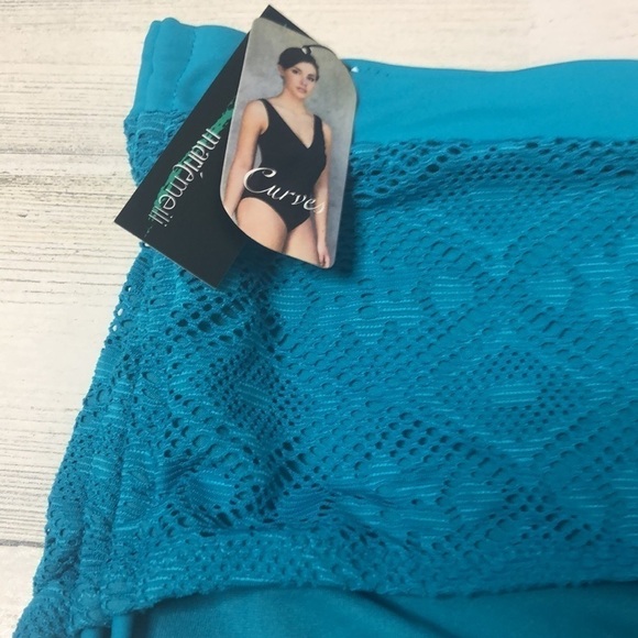 Marie Meili Swim Bottom Curves Sea Green Hipster Netting XXXL - Picture 2 of 8